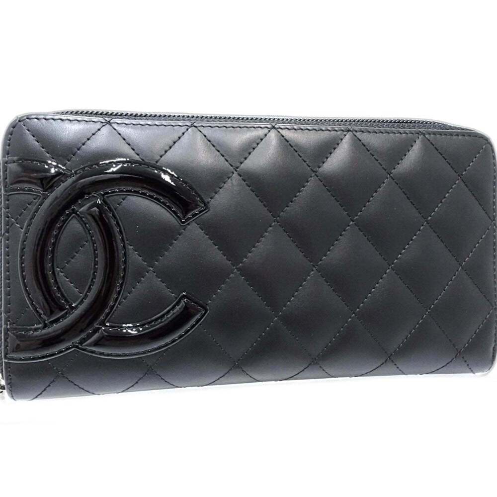 CHANEL Authentic Black Logo Wallet - Picture 2 of 9